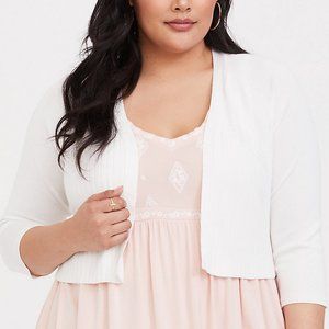 IVORY KNIT SHRUG